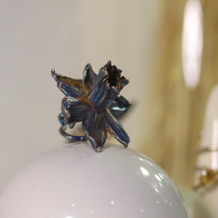 Кольцо в серебре Fleur de Magique, Нарцисс, фото 1