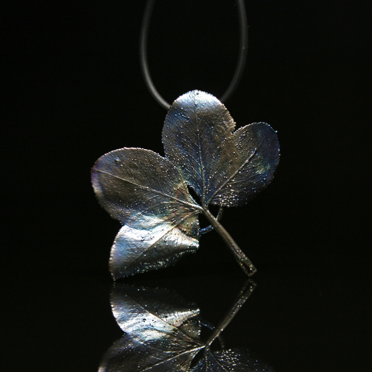 Кулон в серебре, Клевер, фото 2