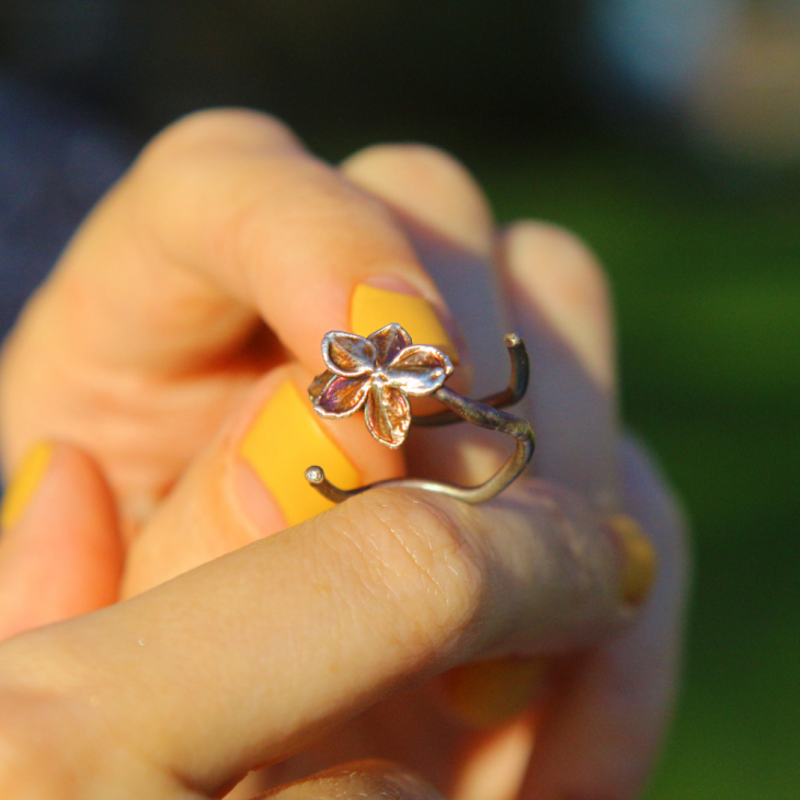 Rings in silver, Hydrangea , фото 3