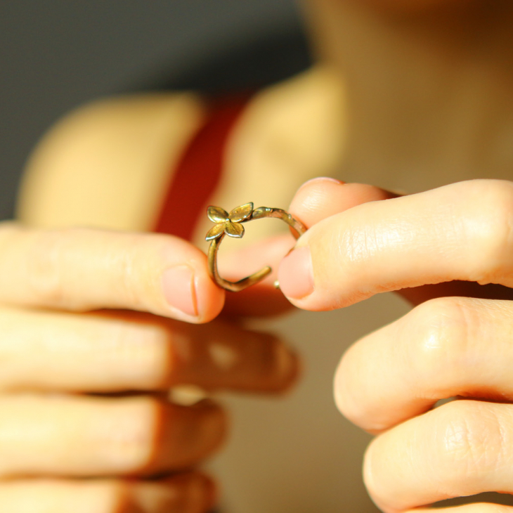 Ring in silver, Hydrangea , фото 4