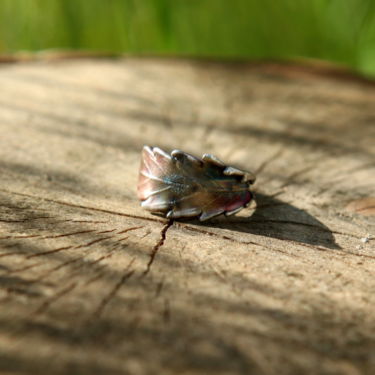 Кольцо в серебре Melancholy, Каннабис , фото 5