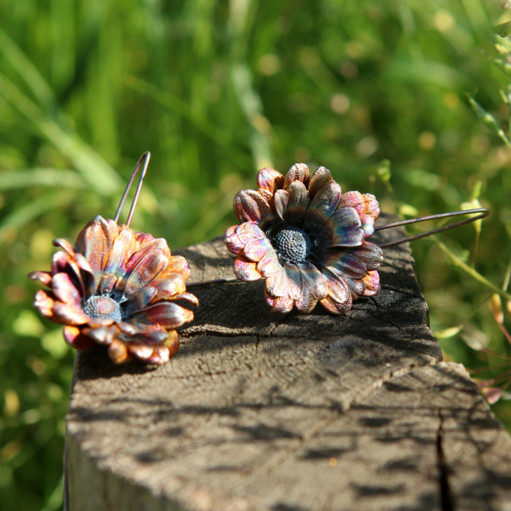 Серьги в серебре Fleur de Magique, Хризантема, фото 4