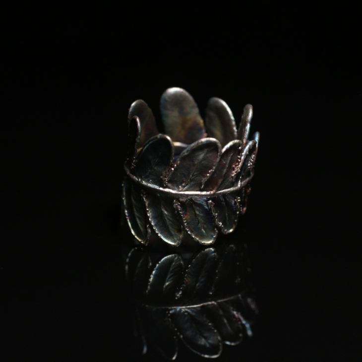 Кольцо Fern Flower в серебре, Папоротник, фото 2