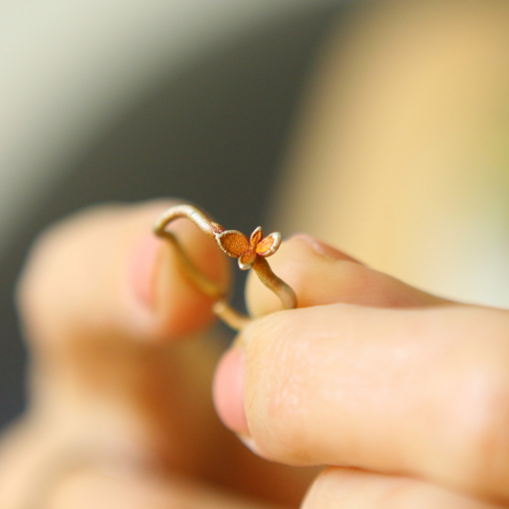 Ring in silver, Hydrangea , фото 2