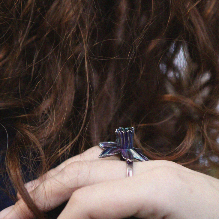 Кольцо в серебре Fleur de Magique, Нарцисс, фото 5