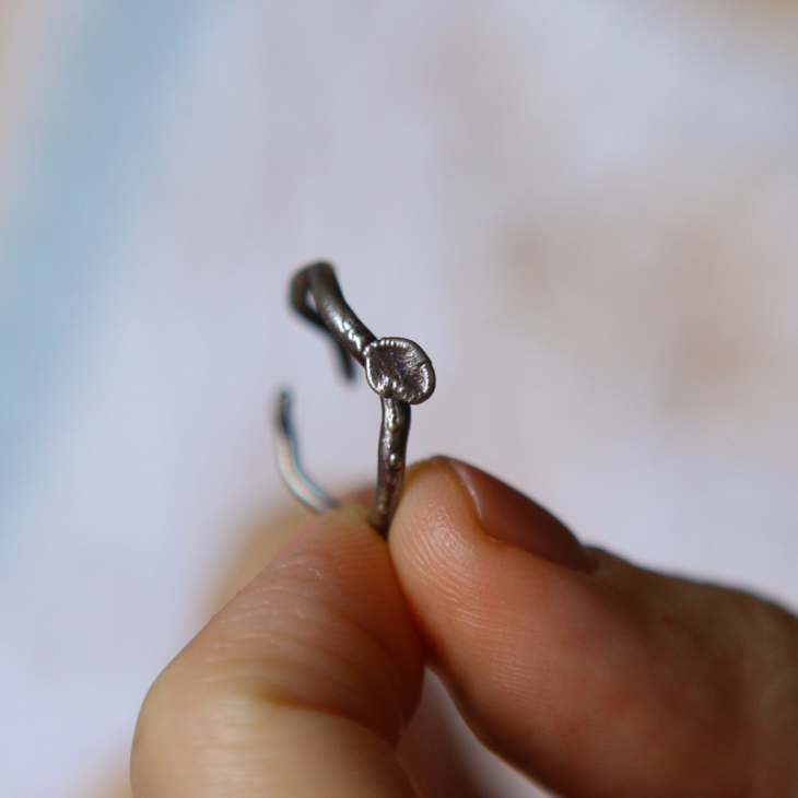 Ring in silver, Hydrangea , фото 2