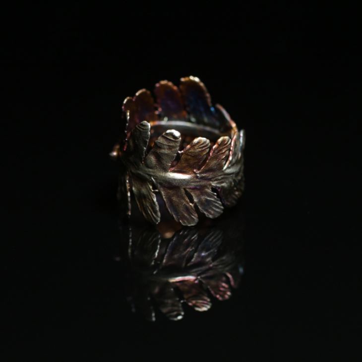 Кольцо Fern Flower в серебре, Папоротник, фото 3