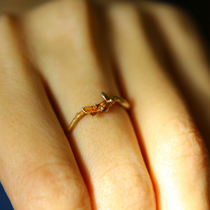 Ring in silver, Hydrangea , фото 2