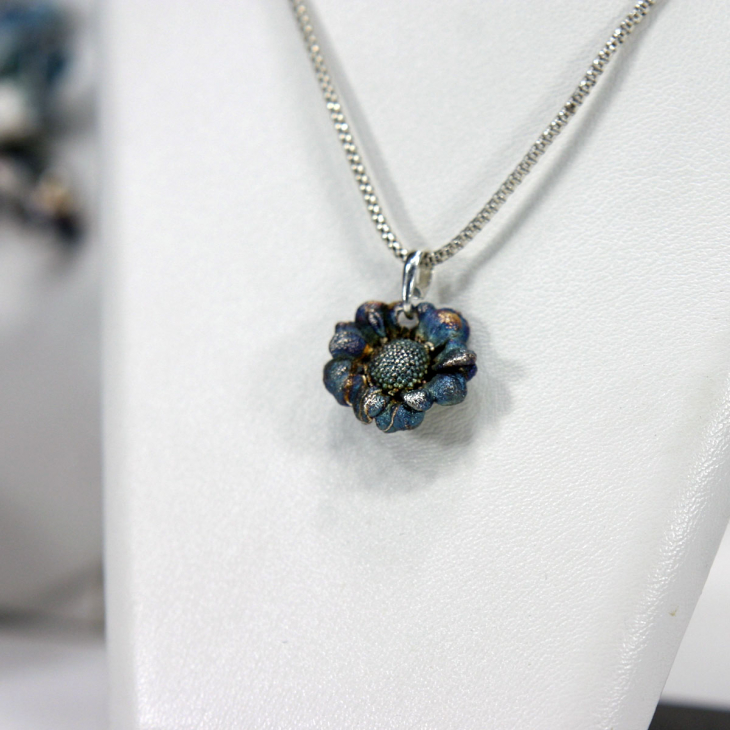 Кулон в серебре Fleur de Magique, Хризантема, фото 2