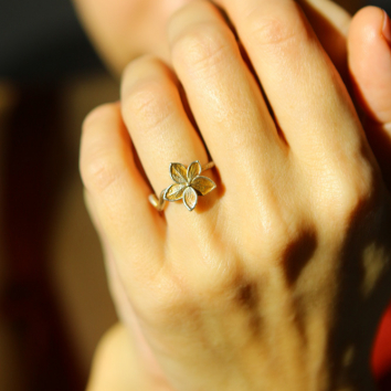 Ring in silver, Hydrangea 