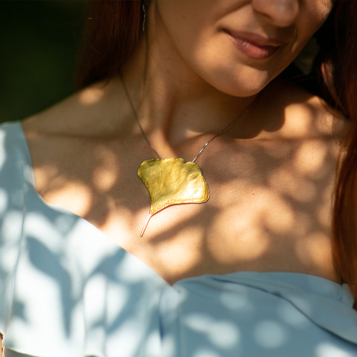 Кулон в золоте Love Alchemy, Гинкго, фото 4