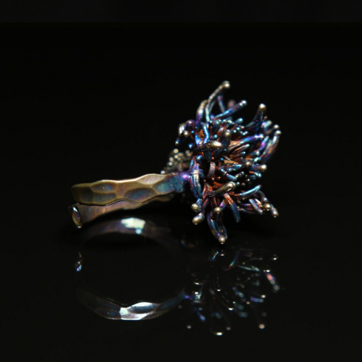 Кольцо в серебре Fleur de Magique, Василек, фото 2