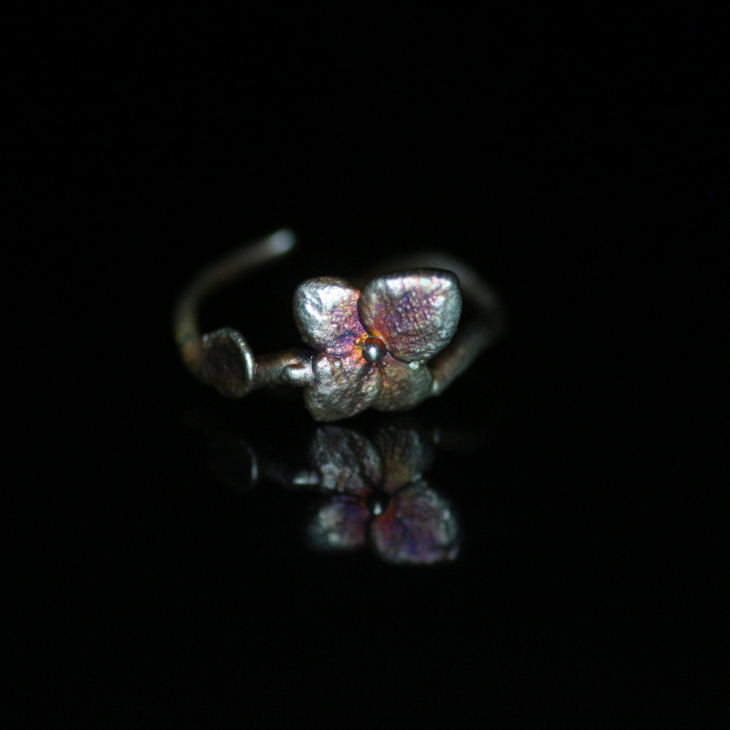 Ring in silver, Hydrangea , фото 4