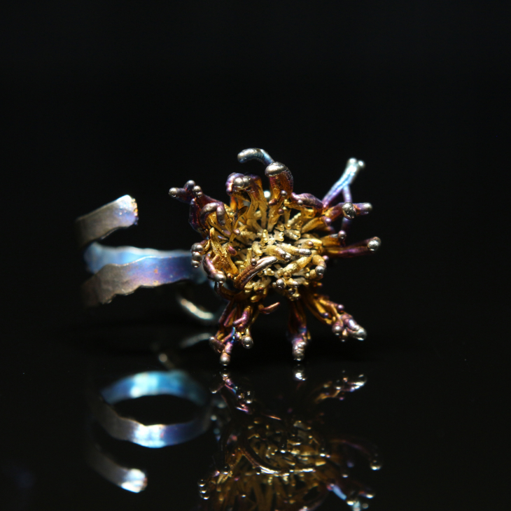 Кольцо в серебре Fleur de Magique, Василек, фото 2