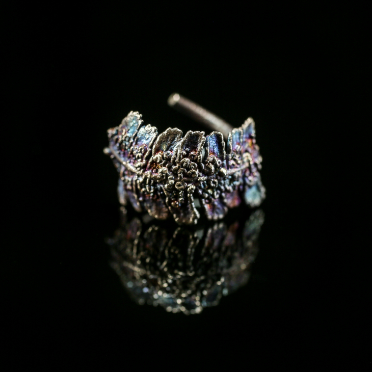 Кольцо в серебре Fern Flower, Папоротник, фото 3