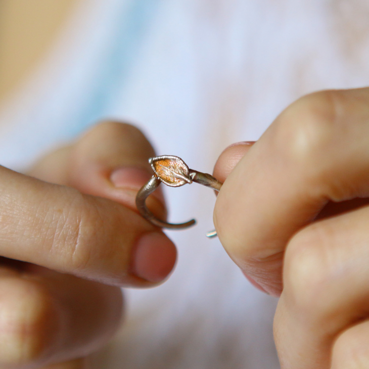 Ring in silver, Hydrangea , фото 3