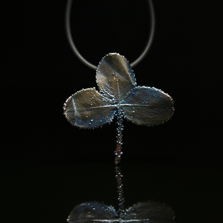 Кулон в серебре, Клевер, фото 2