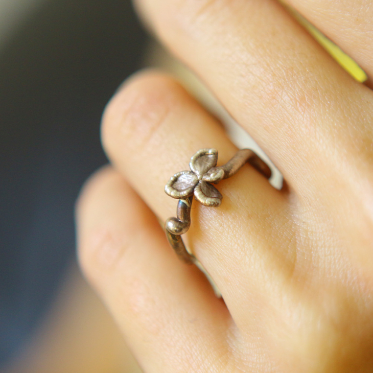 Ring in silver, Hydrangea , фото 3