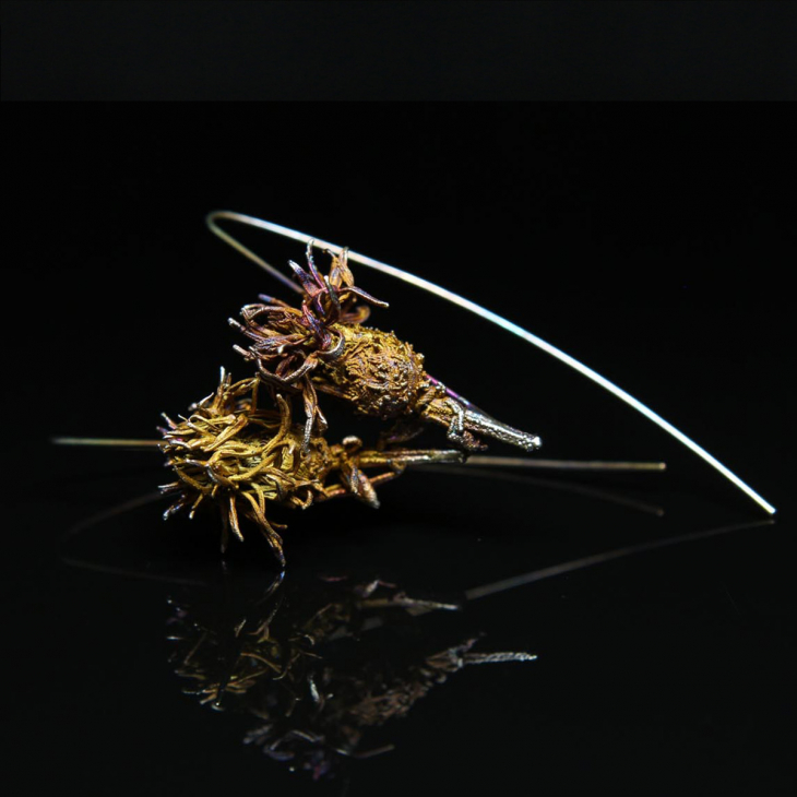 Серьги в серебре Fleur de Magique, Васильки, фото 2