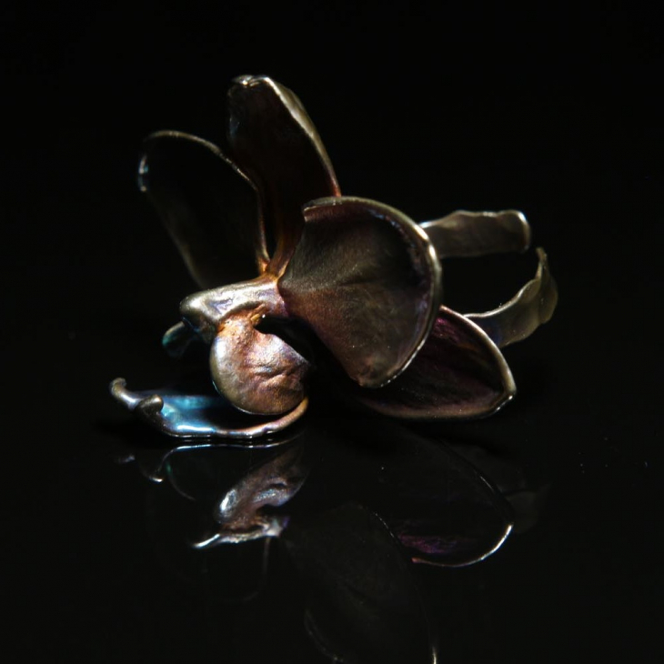 Кольцо в серебре Fleur de Magique, Орхидея, фото 2