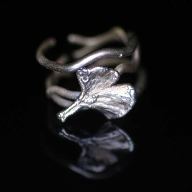 Ring in silver,Ginkgo, фото 6