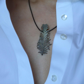 Metasequoia pendant in silver