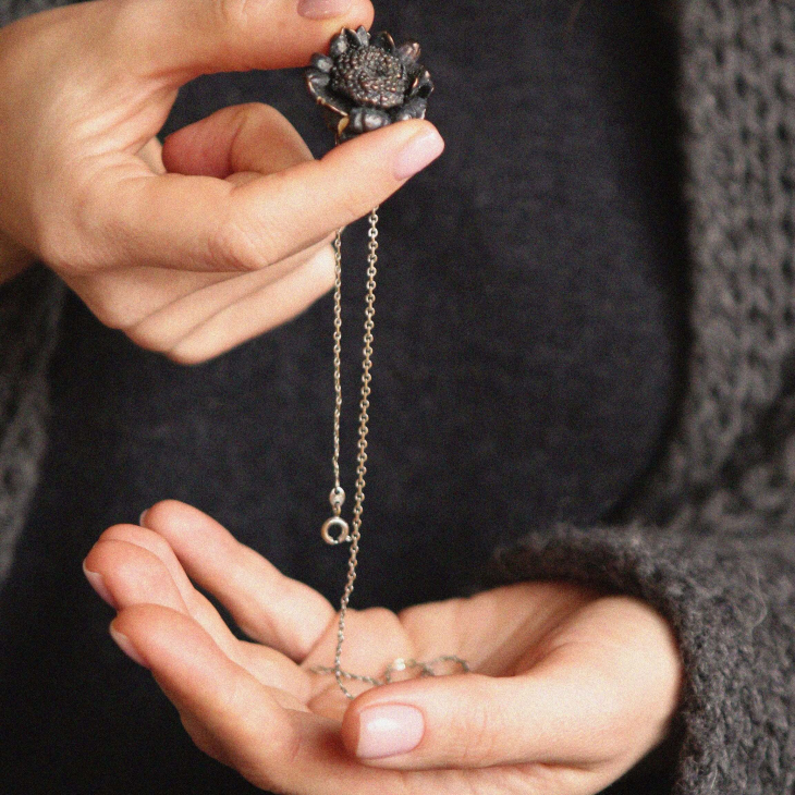 Кулон в серебре Fleur de Magique, Хризантема, фото 3