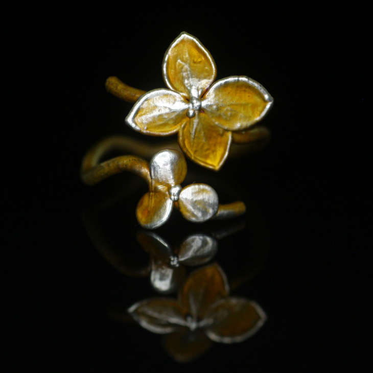 Rings in silver, Hydrangea , фото 3
