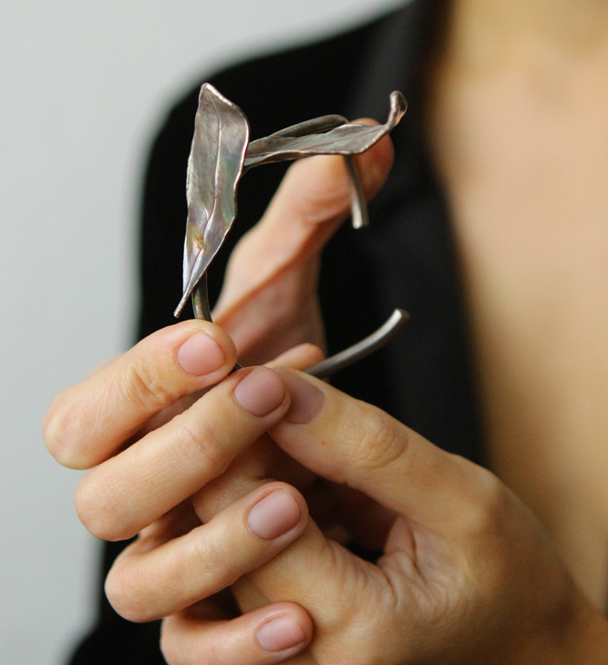 Laurel leaf bracelet in silver, фото 3