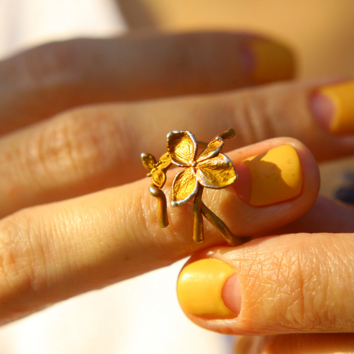 Rings in silver, Hydrangea , фото 3
