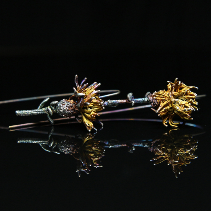 Серьги в серебре Fleur de Magique, Васильки, фото 3