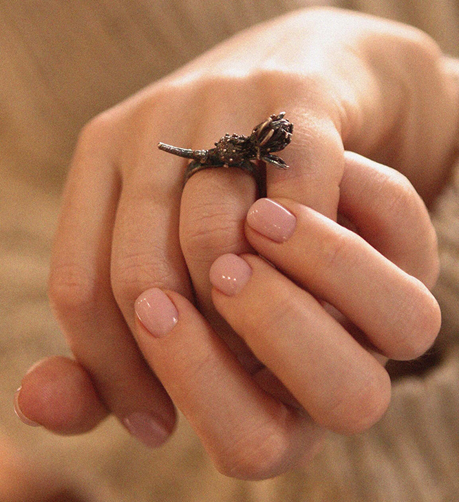 Кольцо в серебре Fleur de Magique, Василек, фото 2