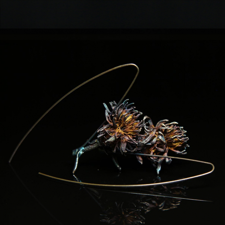 Серьги в серебре Fleur de Magique, Васильки, фото 3