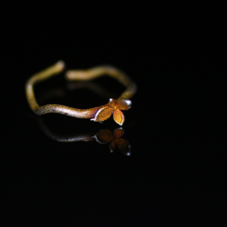 Ring in silver, Hydrangea , фото 3