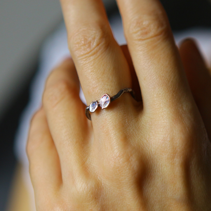 Ring in silver, Hydrangea , фото 1