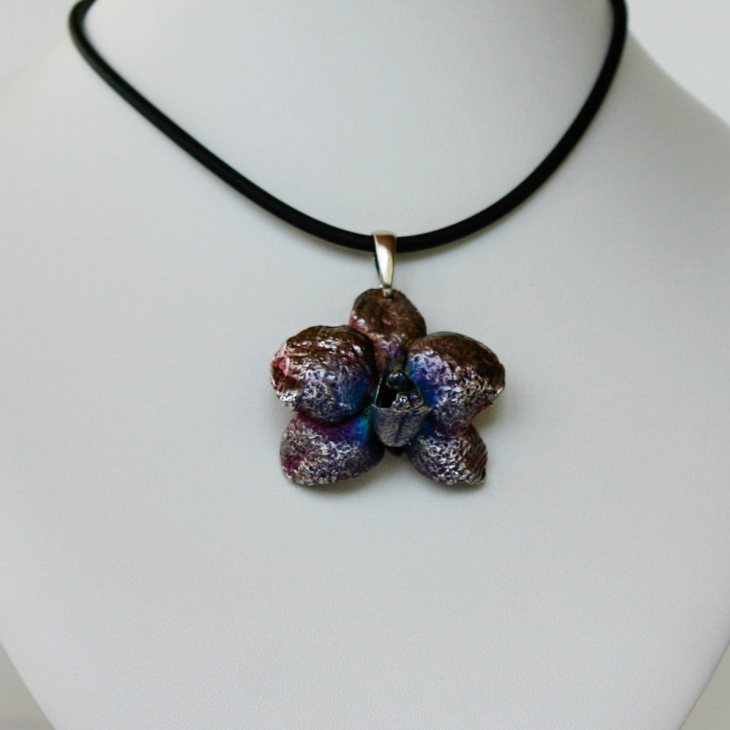 Кулон в серебре Fleur de Magique, Орхидея, фото 2