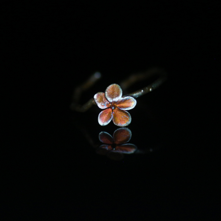 Ring in silver, Hydrangea , фото 4