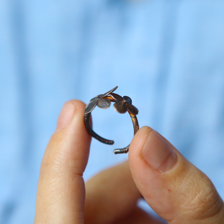 Ring in silver, Hydrangea , фото 2