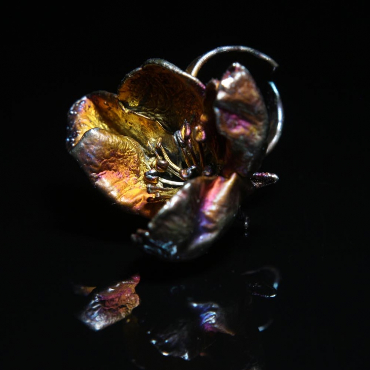 Кольцо в серебре Fleur de Magique, Яблоня, фото 2