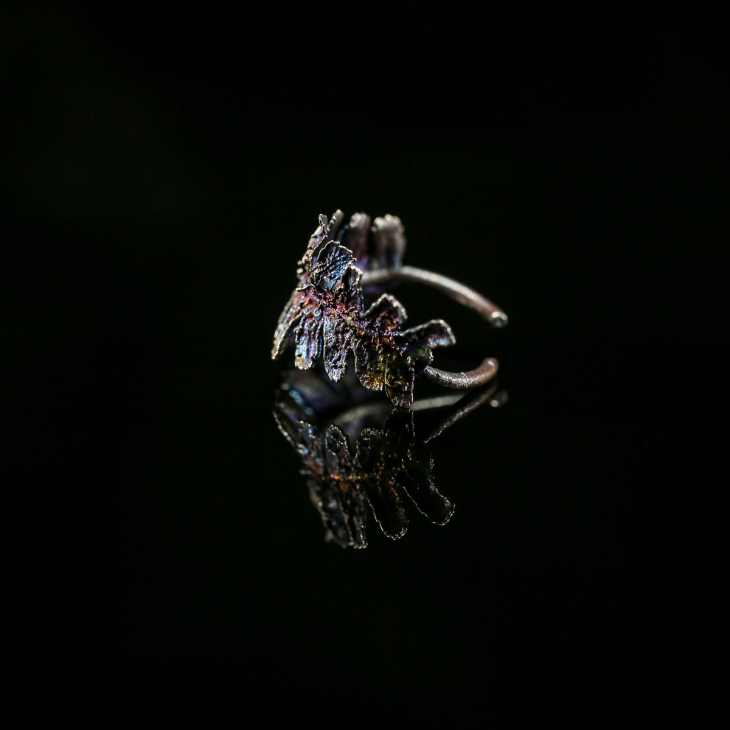 Кольцо в серебре Fern Flower, Папоротник, фото 3