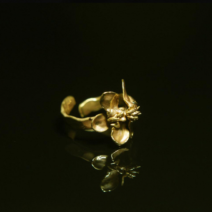 Кольцо в золоте Fleur de Magique, Орхидея, фото 3