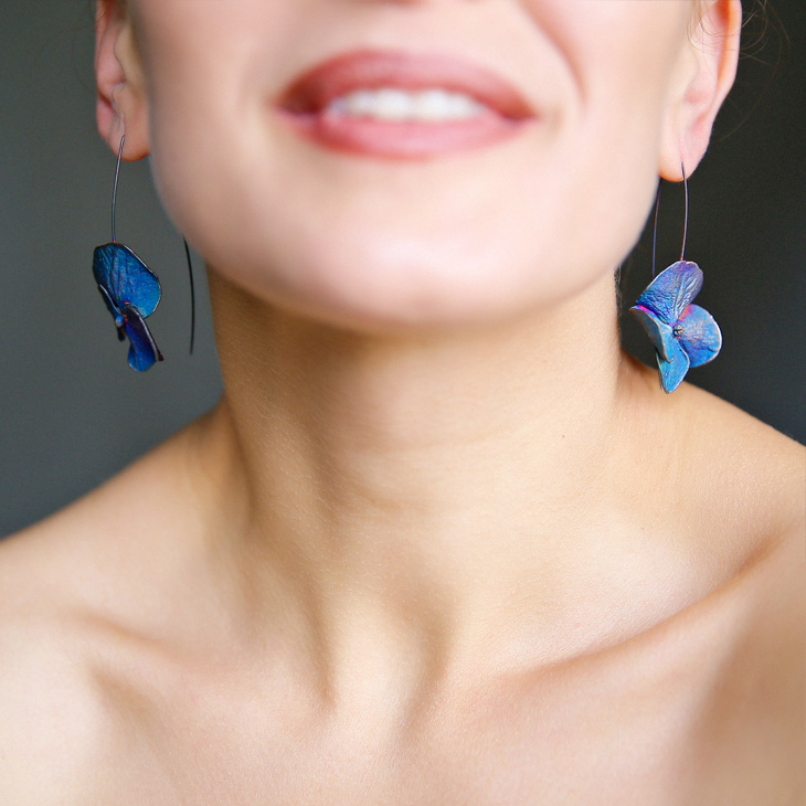 Серьги в серебре Fleur de Magique, Гортензия, фото 3