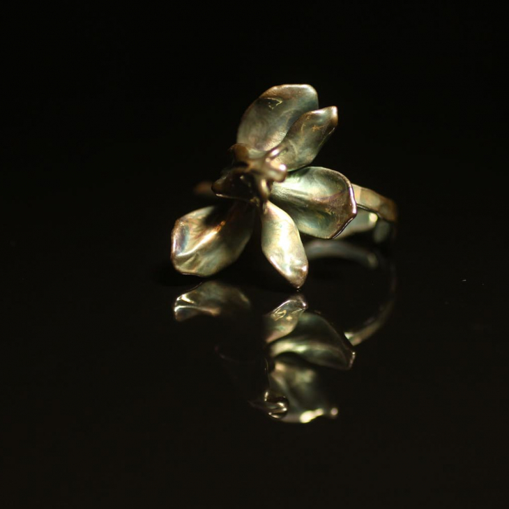 Кольцо в серебре Fleur de Magique, Орхидея, фото 4