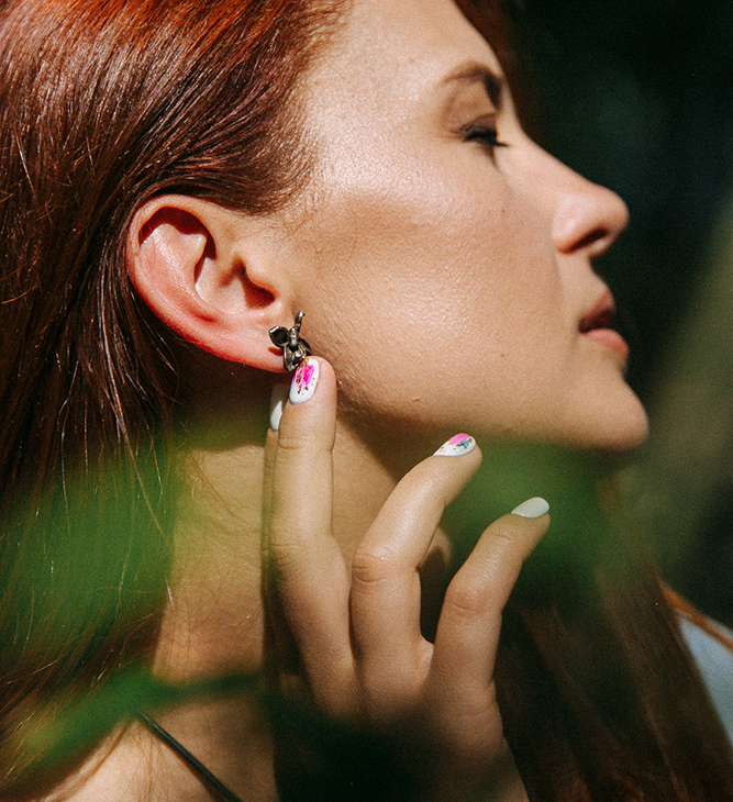 Серьги в серебре Fleur de Magique, Cирень, фото 4