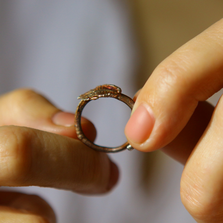 Ring in silver, Hydrangea , фото 3