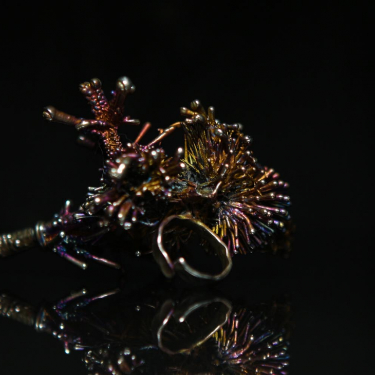 Кольцо в серебре Space Flower, Чертополох, фото 2