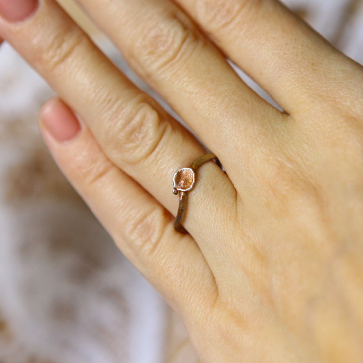 Ring in silver, Hydrangea , фото 2