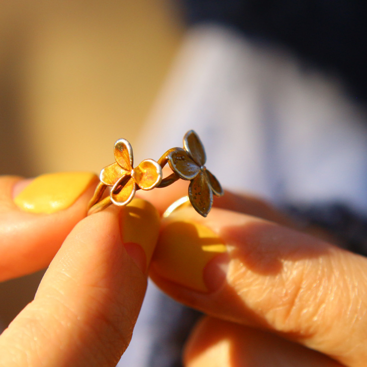 Rings in silver, Hydrangea , фото 2
