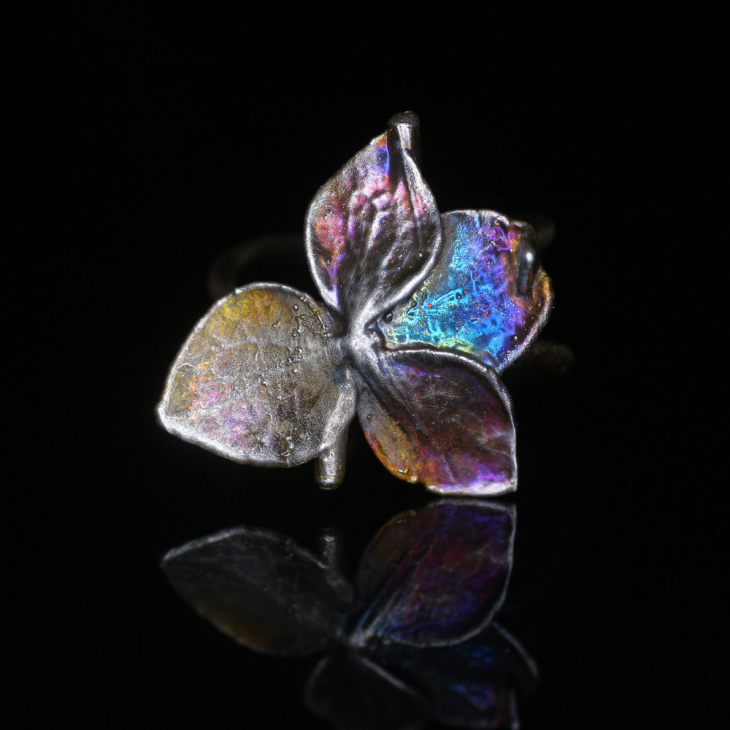 Cuff in silver, Hydrangea , фото 3