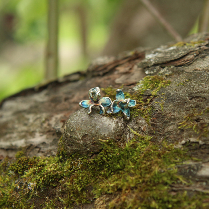 Серьги в серебре Fleur de Magique, Сирень, фото 2